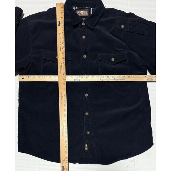 LEVI STRAUSS & CO - Mens XL Navy Blue Corduroy Fleece Lined Shirt Shacket Jacket - Picture 5 of 6